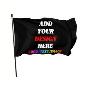 Poliéster a todo color Diseño de logotipo personalizado Promocional Doble cara 3x5 Banderas y pancartas Serigrafía a gran escala - Product Image 4