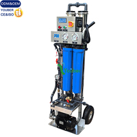 Système de filtration d'eau portable à poussée manuelle 500L/H, membrane d'osmose inverse pour le nettoyage des fenêtres, eau pure, panneau solaire, machine à laver