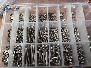 1080pcs M2 M3 <span class=keywords><strong>M4</strong></span> 304 thép không gỉ ổ cắm đầu Nắp vít Kit với Nuts & phẳng máy giặt bu lông bởi NAT - Product Image 6