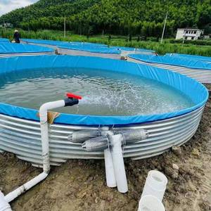Vente en gros de grands bassins à poissons commerciaux à faible investissement, bassins à poissons en bâche de grande capacité, pisciculture - Product Image 1