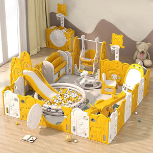 Corralito de plástico para niños, <span class=keywords><strong>cuna</strong></span> plegable para bebé, juego de bebé, tendencia, corralito plegable, 14 paneles, Centro de Actividades, valla foblable de gran tamaño - Product Image 5