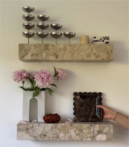 Étagère de présentation murale en marbre Kunis Breccia, meuble de salon moderne personnalisé SHIHUI - Product Image 6