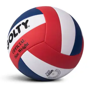 Best Seamless Thermo Bonded Volleyball Number 5 Leather Match Volleyball Ball