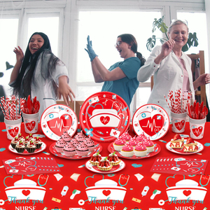 Set di Stoviglie per Infermieri e Dottori con Piatti da Dessert, Tazze e Tovaglioli per la Festa dei Medici e Feste Scolastiche di Infermieristica - Product Image 4