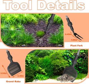 Seaoura SR-513多機能伸縮ハンドル<span class=keywords><strong>7</strong></span>-in-1水族館洗浄ツール魚タンククリーナーキット魚タンクアクセサリー - Product Image 5