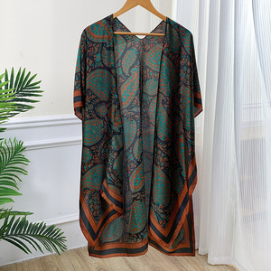Pañuelo de Seda con Estampado Digital Elegante para Primavera y Verano, Hijab de Algodón con Estampado de Cadena, Toalla de Playa, Chal Protector Solar - Product Image 6