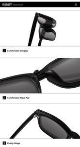 UNOC Gafas <span class=keywords><strong>de</strong></span> sol con imán 5 en 1 Monturas <span class=keywords><strong>de</strong></span> anteojos intercambiables con <span class=keywords><strong>lentes</strong></span> polarizadas con clip UV400 - Product Image 5