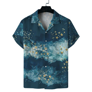 Camicia Hawaiana Vintage <span class=keywords><strong>Aloha</strong></span> da Uomo, Manica Corta Estiva con Stampa Palme, Traspirante, in Maglia, Stile Casual e Ampio, ODM - Product Image 6