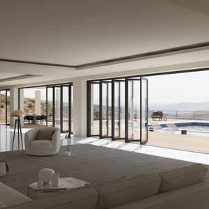 <span class=keywords><strong>Porte</strong></span> patio <span class=keywords><strong>pliante</strong></span> en aluminium à rupture de pont thermique de haute qualité - Grande <span class=keywords><strong>porte</strong></span> vitrée <span class=keywords><strong>pliante</strong></span> avec moustiquaire rétractable - Product Image 5