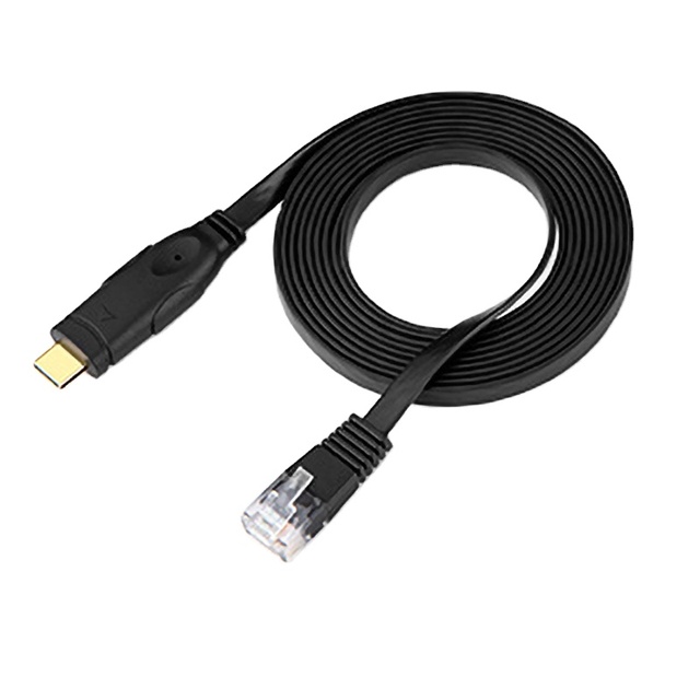 OEM Type C to RJ45 Console Cable FTDI-FT232RL 6FT USB Serial to RS232 RJ45 Adapter with Braid Shielding and PVC Jacket