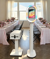 Photomaton tout-en-un pour iPad avec anneau lumineux RGB – Ensemble complet pour événements et fêtes