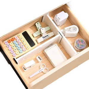 Modular Office Kitchen Storage Organizer Foldable Adjustable <strong>Drawer</strong> <strong>Dividers</strong> <strong>for</strong> Wardrobe Underwear Socks Accessories Durable PP - Product Image 2