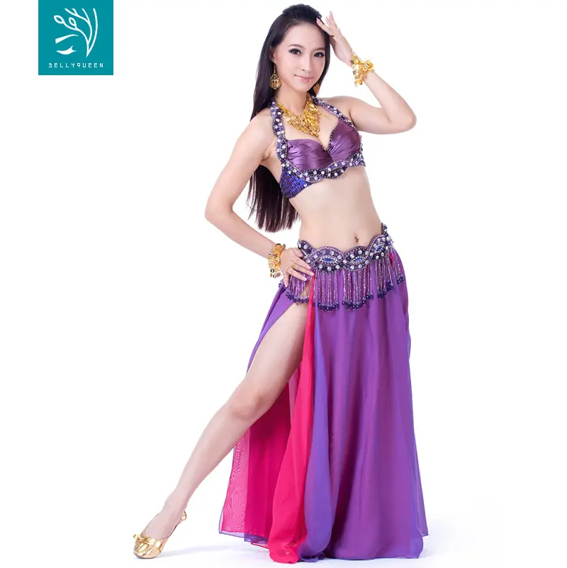 Professional bead belly dance performance costumes with tassel BellyQueen