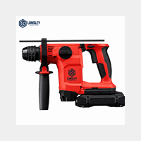 Marteau perforateur rotatif sans fil industriel LONSLEY H-TE avec batterie lithium-ion, portée de 5/32 à 9/16 po, énergie d'impact de 1,7 pi-lb pour le perçage