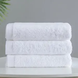 Quality White Cotton Bath Towel Hotel Shower Towel Woven with Quick-Dry and Compressed Features for Adults