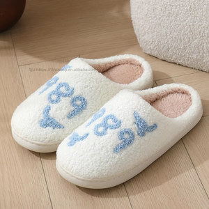 New Product Indoor Outdoor Soft Winter Plush for <b>Slippers</b> Explosion Design High Material Fruit Logo Light Weight Comfort - Product Image 4