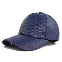 Gorra de Béisbol de Cuero PU con Textura de Cocodrilo de Imitación, Visera Curva, Suave, Ajustable, para Exteriores, Venta al por Mayor