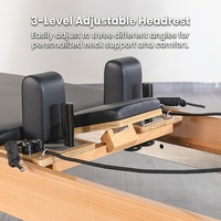 Reformer Pilates en chêne économique, machine d'exercice commerciale en bois massif pour salle de sport et studio