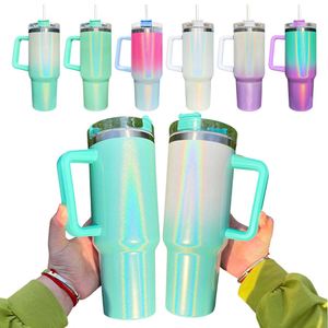 Tazas de 40 oz con Brillo Degradado Ombre para Sublimación con Asa - Product Image 3