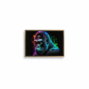 Elegant Neon Animal <b>Canvas</b> Art: Printed Wall Decor,GOLD <b>FRAMED</b> <b>CANVAS</b> - Product Image 2