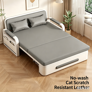 Canapé-<span class=keywords><strong>lit</strong></span> pliable multifonctionnel 2-en-1, canapé rétractable intégré pour petit espace, canapé moderne pour salon et balcon - Product Image 4