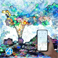 AIPAI 240W Full Spectrum LED Aquarium Light Beads A8SE/A8Pro WiFi APP Controlled pour Fish Tank & Reef Marine Coral Reef Boxed