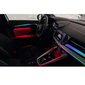 64 Colors Laser Carving Ambient Light for Audi A3 2021-2024 <b>Car</b> <b>Interior</b> Lighting Upgrade Accessories Air Vent Light - Product Image 2