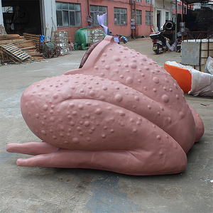 สร้างสรรค์ไฟเบอร์กลาสคางคกสัตว์รูปปั้นหนังเก้าอี้โซฟาเดี่ยวเลานจ์สำหรับห้องนั่งเล่น - Product Image 5