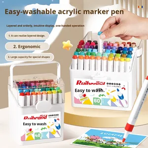 Stock all'ingrosso <span class=keywords><strong>pennarelli</strong></span> in tessuto lavabile a base d'acqua <span class=keywords><strong>pennarelli</strong></span> acrilici <span class=keywords><strong>per</strong></span> bambini <span class=keywords><strong>pennarelli</strong></span> <span class=keywords><strong>per</strong></span> pittura scarabocchi impilabili in plastica - Product Image 3