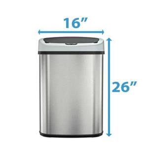 Haute qualité 49 <span class=keywords><strong>litres</strong></span> 13 gallons automatique capteur sans contact <span class=keywords><strong>poubelle</strong></span> ronde en acier inoxydable adaptateur secteur pour une utilisation en cuisine en gros - Product Image 3