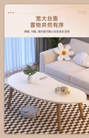 Meistverkauftes Wohnmöbel Nordischer Wohnzimmer Moderner Minimalistischer Massivholz Moderner Ovaler Couchtisch für Zuhause