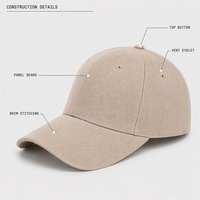 Casquette de baseball unisexe 6 panneaux style coréen personnalisée avec patch PVC, logo brodé, lettrage, boucle métallique réglable, idéale pour le team building