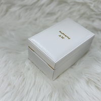 Boîte cadeau de luxe en MDF rectangulaire avec logo imprimé en or blanc personnalisé, boîtes cosmétiques