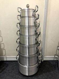 Лидер продаж, 16-28 см, набор из семи предметов, Алюминиевый горшок для шлифования, Африка, Индонезия и Филиппины, кухонный горшок для приготовления пищи - Product Image 6