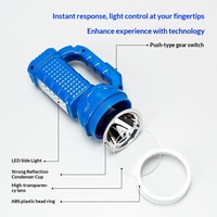 Projecteur LED rechargeable haute puissance en ABS avec lumière latérale, éclairage d'urgence IP20