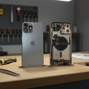 Châssis intermédiaire vert et bleu avec coque arrière pour démontage de téléphone portable iPhone 13 Pro Max avec pièces - Product Image 2