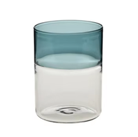 Mug à café personnalisé en verre borosilicate de haute qualité avec un design de style européen et des surpiqûres colorées