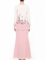 Ensemble Baju Kurung à imprimé floral, tenue 2 pièces, fabrication sur mesure ODM OEM, vente en gros et au détail, vêtements traditionnels malaisiens