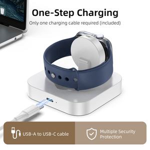 Cargador Portátil Inalámbrico Rápido HNT de 1200 mAh, Cargador Magnético Antideslizante para Relojes 6/<span class=keywords><strong>7</strong></span>/8/9 con Cable USB-A a C de 1 m - Product Image 3