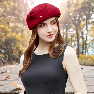 Custom 100% <strong>Wool</strong> <strong>Felt</strong> Hat Cap Women Beret