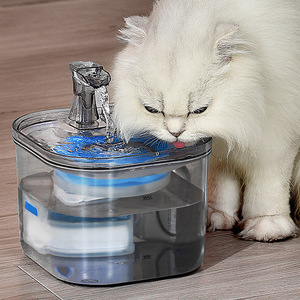 Fuente de agua transparente con filtro automático para gatos, 700g, desmontable, con alimentación por carga, para perros y gatos, comedero para mascotas - Product Image 2