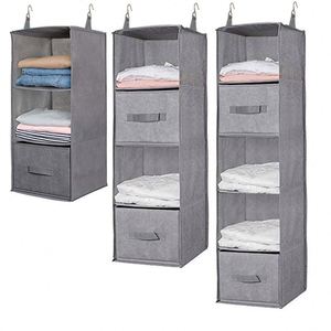 Hanging Closet Organizers and Storage Collapsible Hanging Closet Shelves for RV Wardrobe Camp Hanging Organizer for <b>Shoes</b> Toys - Product Image 3
