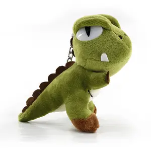 Custom Gevulde Dinosaurus Pluche Sleutelhanger Kinderen Speelgoed Promotionele Nieuw Ontwerp Mini Knuffel Dinosaurus