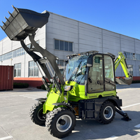 Chargeuse sur pneus compacte mini diesel 4x4 entièrement hydraulique certifiée CE pour la construction routière et l'entretien municipal