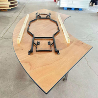 Table de pique-nique pliable en bois en forme de serpent, prix de gros