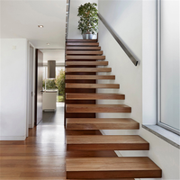 CBMmart – escalier intérieur Standard australien moderne, marches en bois et caoutchouc, escalier intérieur en acier