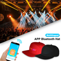 Programa de gorra de béisbol inteligente que brilla en la oscuridad Control de aplicación programable Panel de luz deportiva Sombrero de desplazamiento Led Fábrica al por mayor