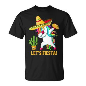 Camiseta Dabbing Unicorn Cinco De Mayo Let's Fiesta para niños y niñas - Product Image 1