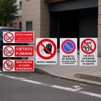 Panneau de signalisation interdiction de stationnement 200 x 300 mm – Affichage graphique « Interdiction de se stationner »