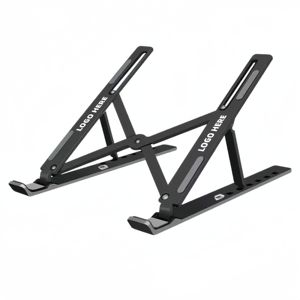 Custom Logo Bulk <b>Cheap</b> Plastic Foldable Laptop Stand with Color <b>Box</b> Packaging for Corporate Promotional <b>Gift</b> and Event Giveaways - Product Image 1